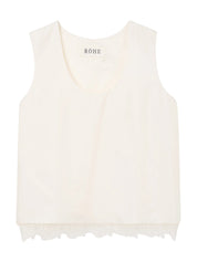 ROHE Lace-Trimmed Silk Top