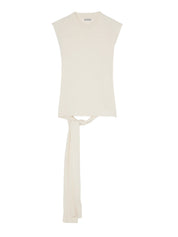 ROHE | Open back knitted wrap top | off white