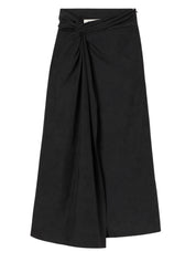 ROHE | Sarong textured skirt | black