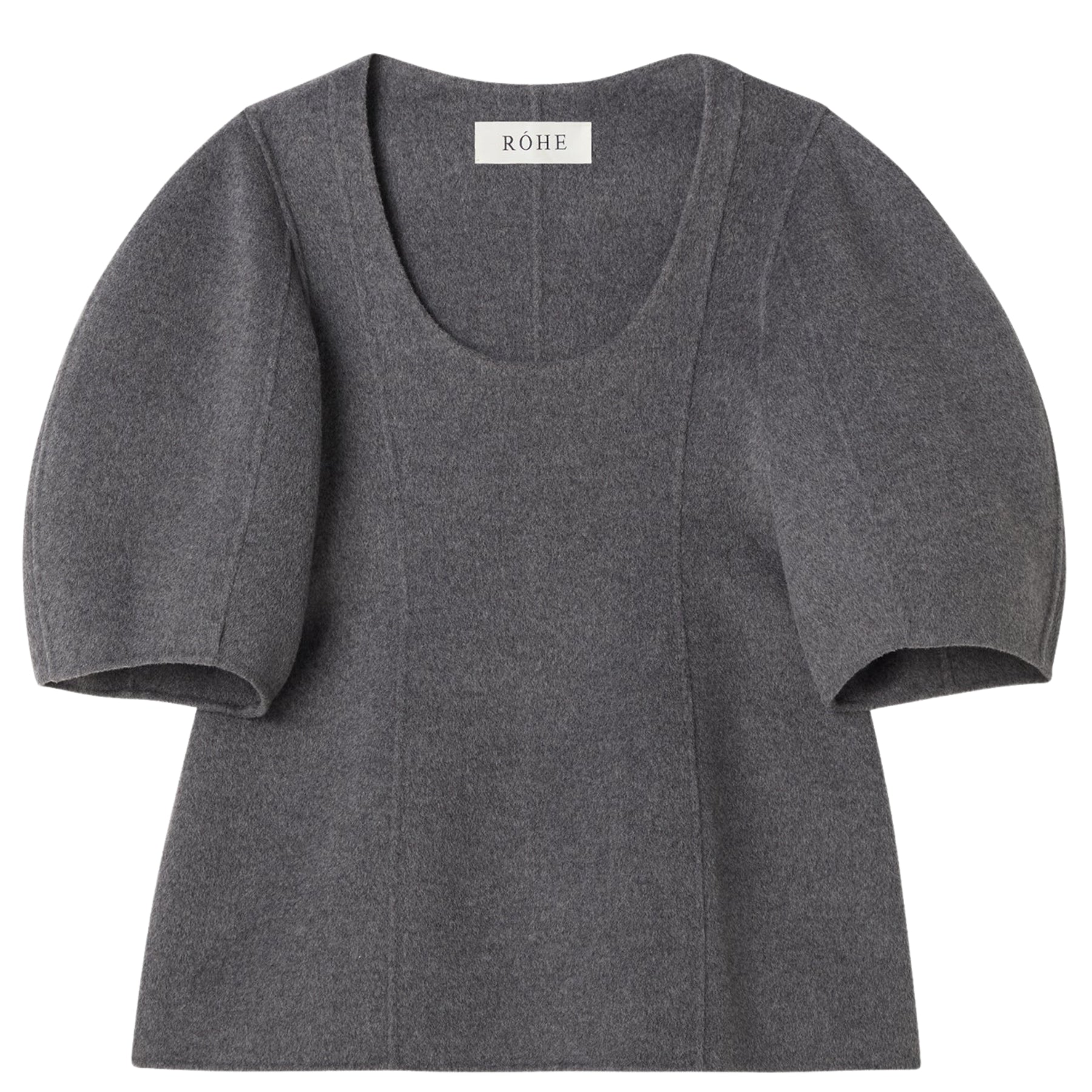 ROHE Sculptural Double-Faced Top in Grey