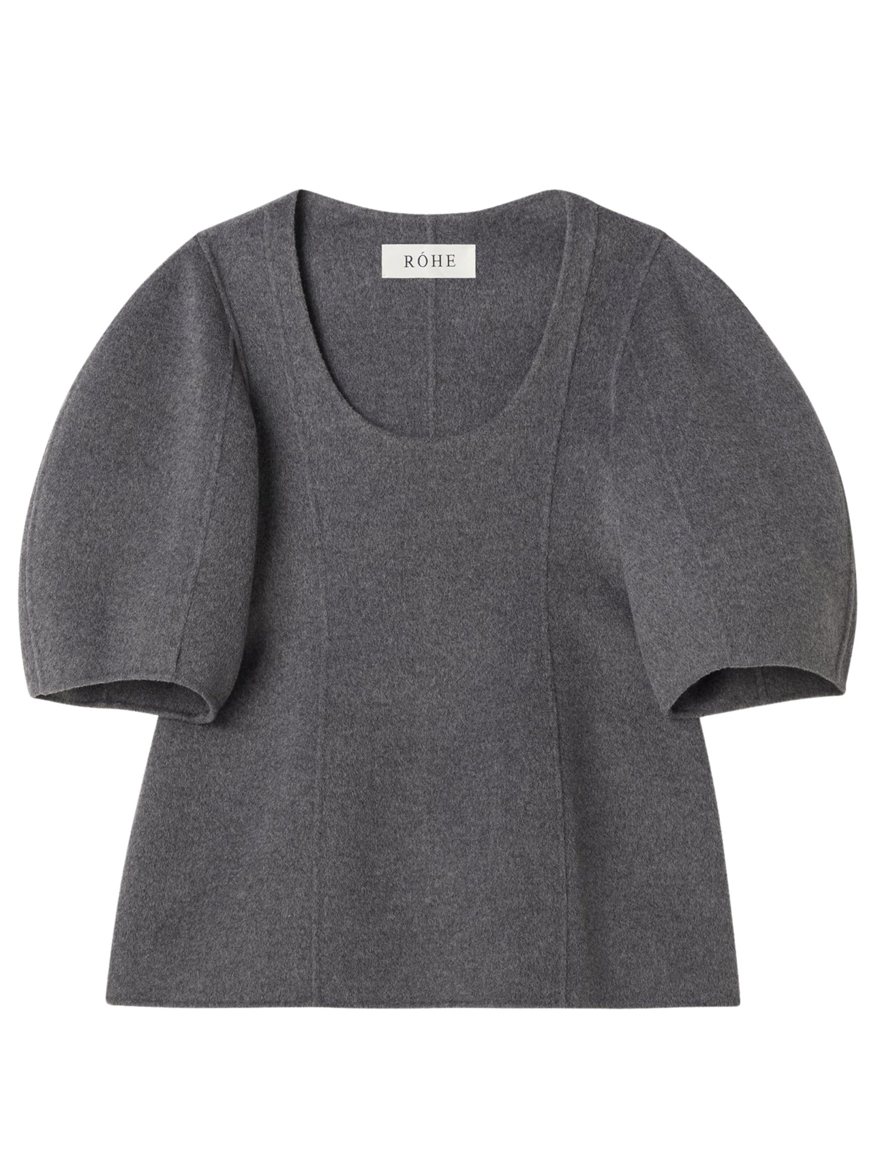 ROHE Sculptural Double-Faced Top in Grey
