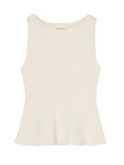 ROHE | Sculptural knitted top | cream