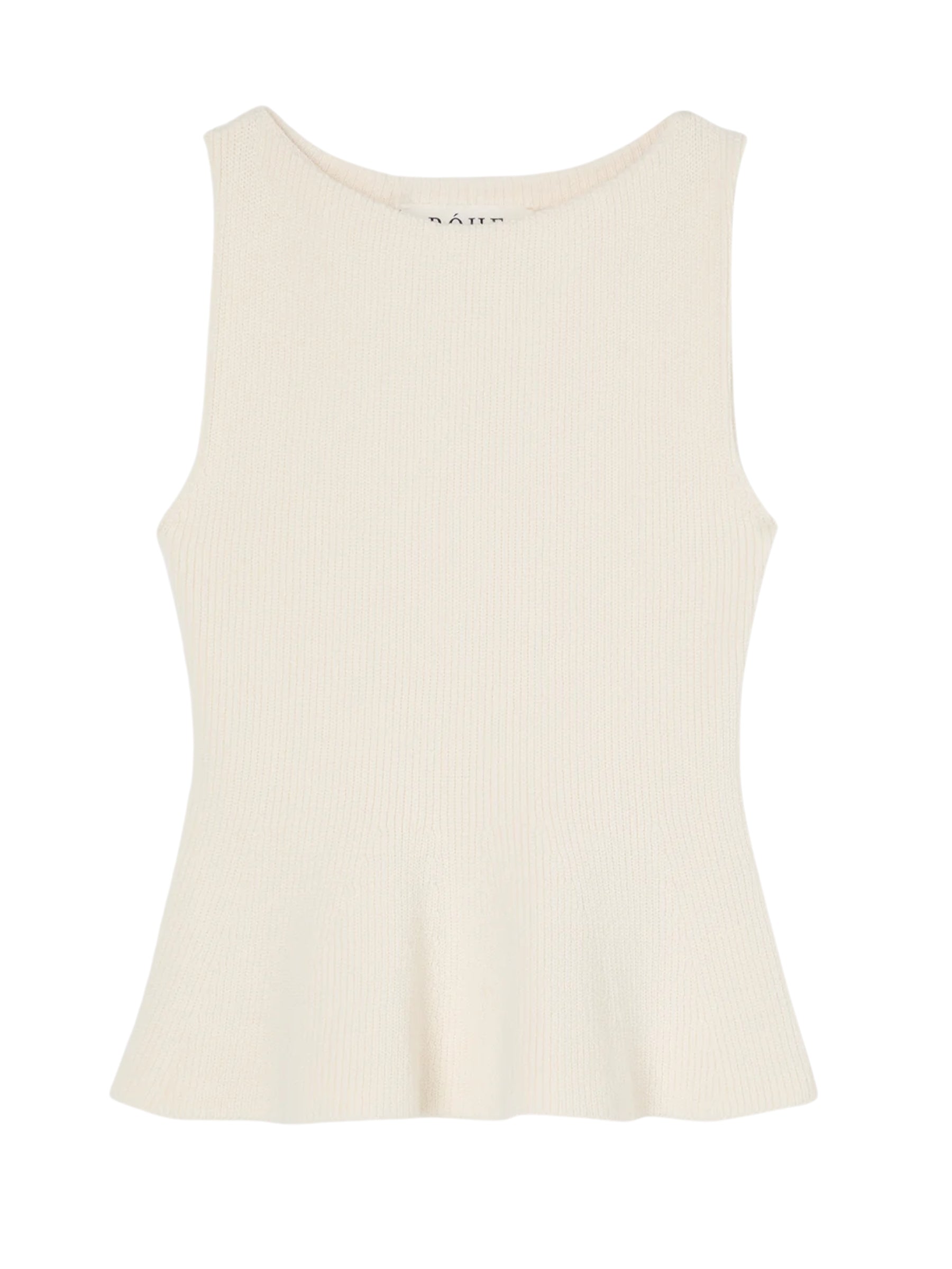 ROHE | Sculptural knitted top | cream
