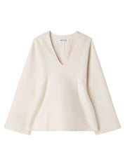 ROHE sculptural long sleeve top