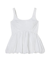 Voluminous Peplum Top | optic white