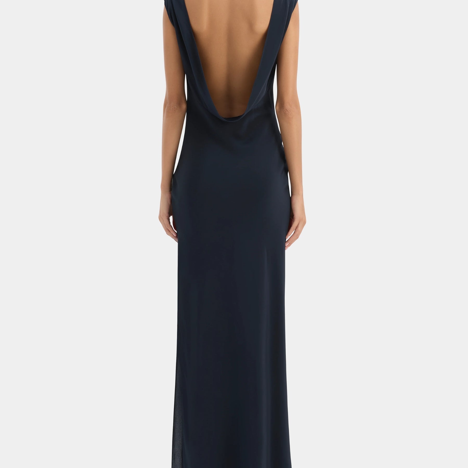 SIR | Isla Cowl Back Gown in Navy