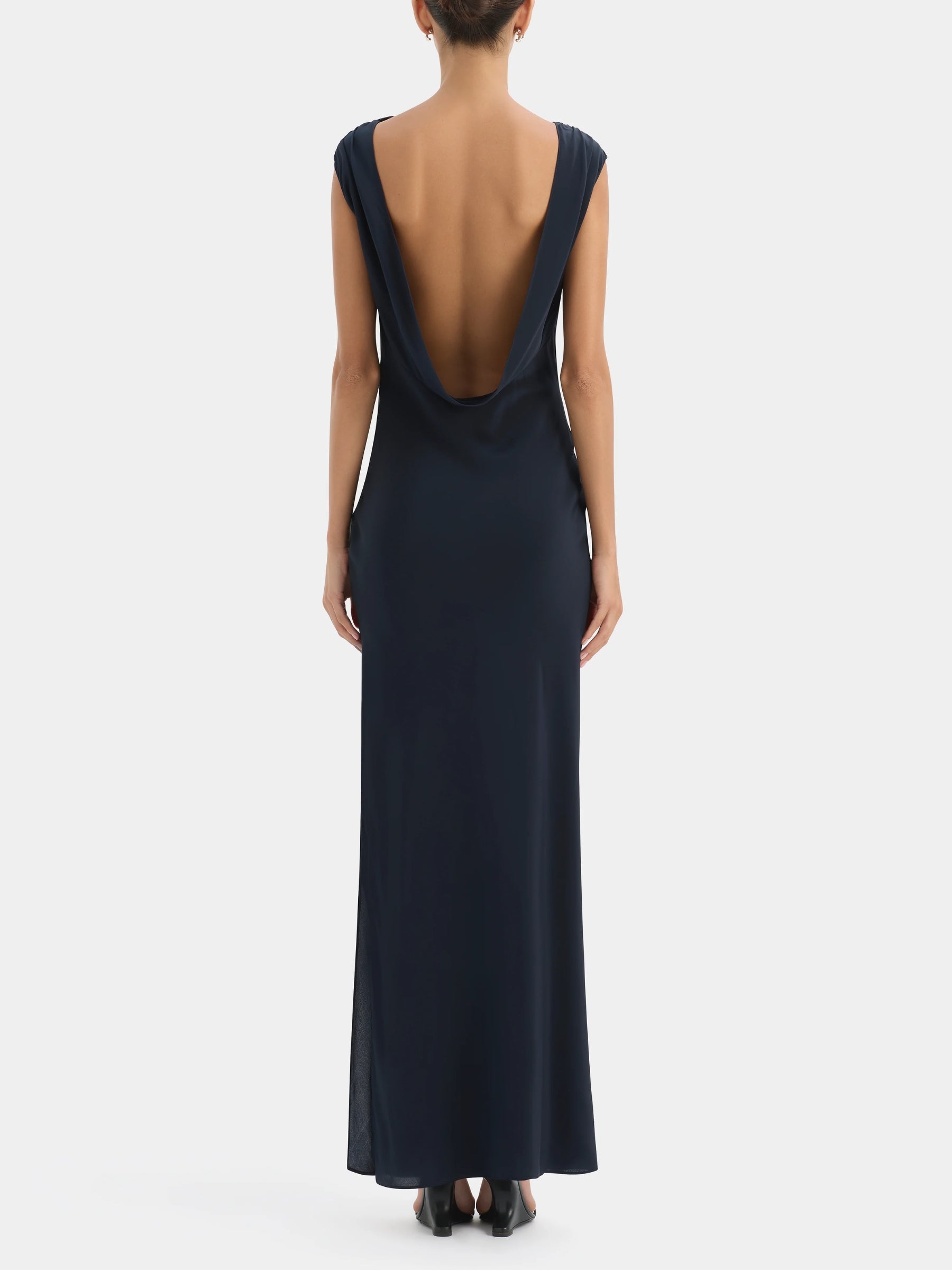 SIR | Isla Cowl Back Gown in Navy
