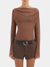 SIR | Strobe Long Sleeve Cowl Top