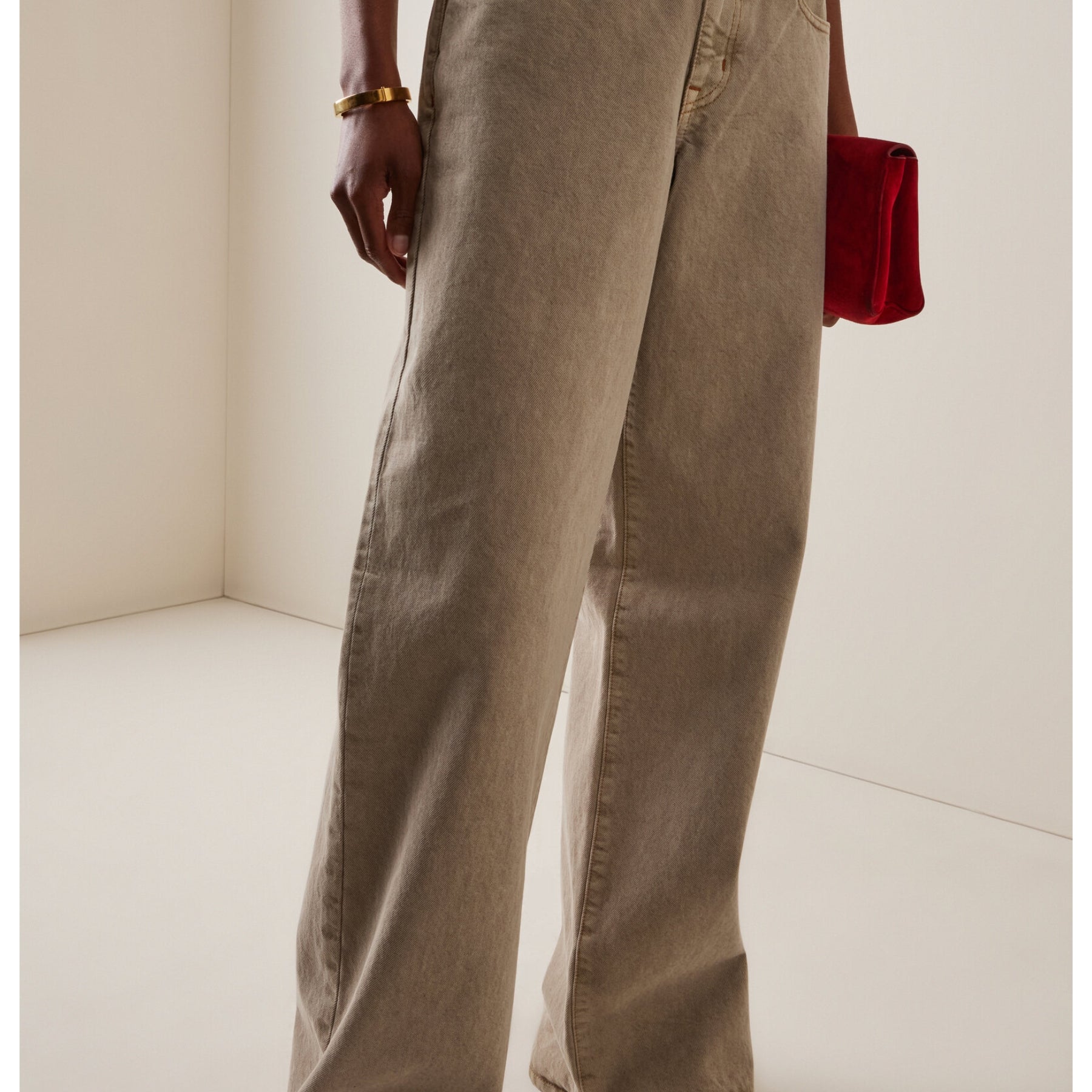 Slvrlake Grace frayed high-rise wide-leg jeans in White 