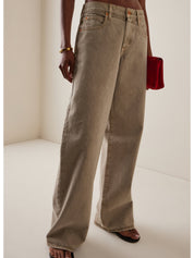 Slvrlake Grace frayed high-rise wide-leg jeans in White 