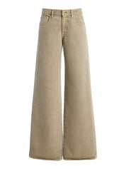 Slvrlake Grace frayed high-rise wide-leg jeans in White 