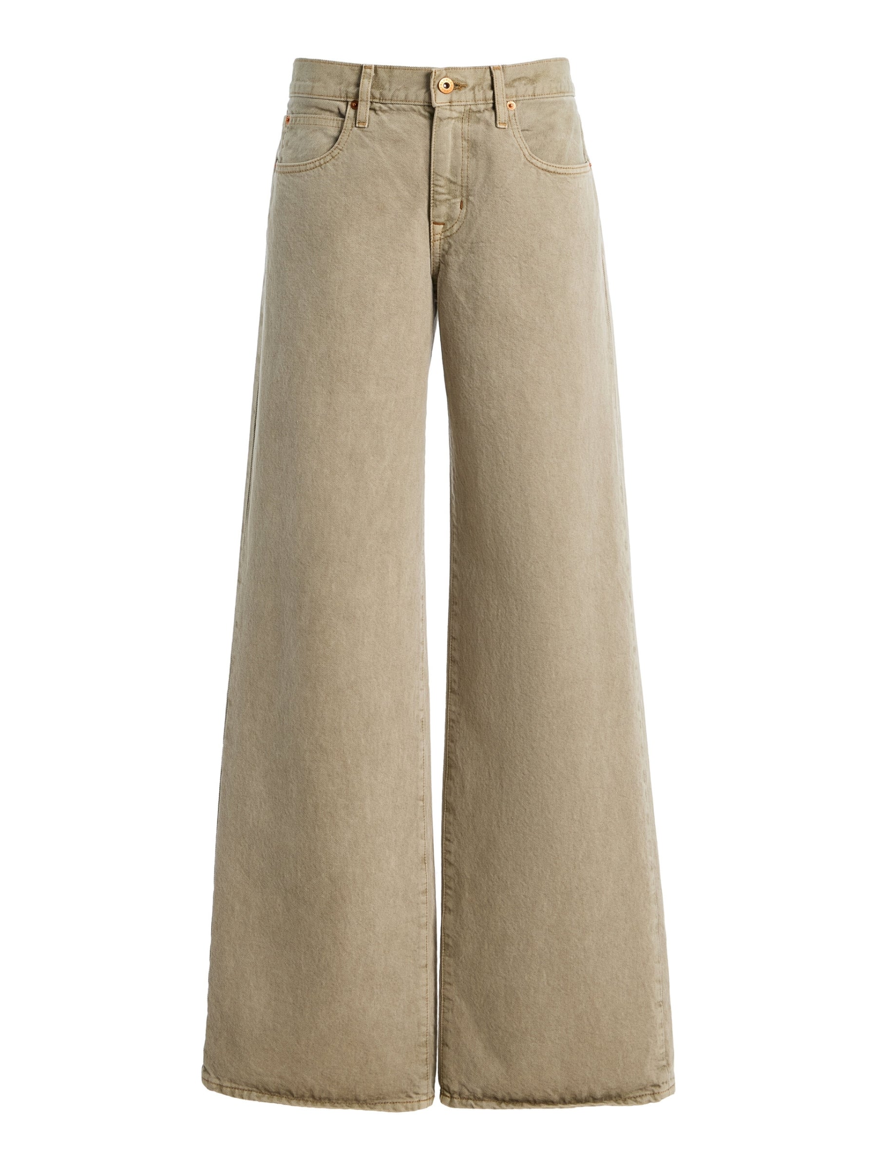 Slvrlake Grace frayed high-rise wide-leg jeans in White 