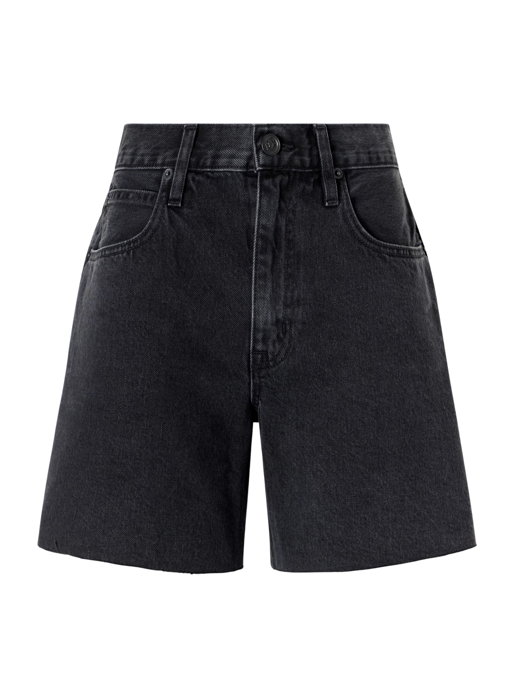Slvrlake Sienna frayed denim shorts in black