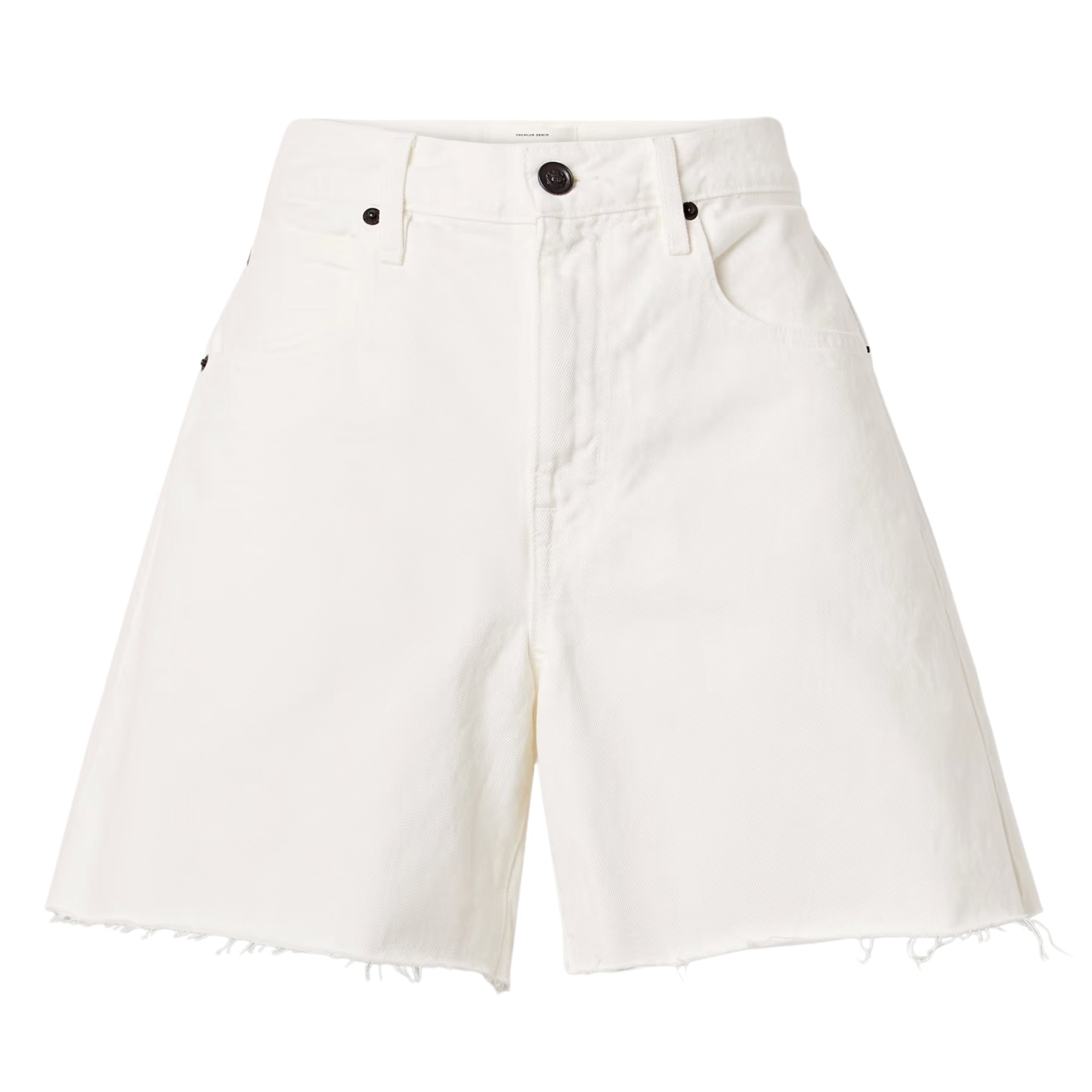 Slvrlake Sienna frayed denim shorts in white
