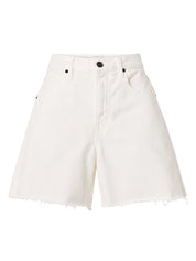 Slvrlake Sienna frayed denim shorts in white