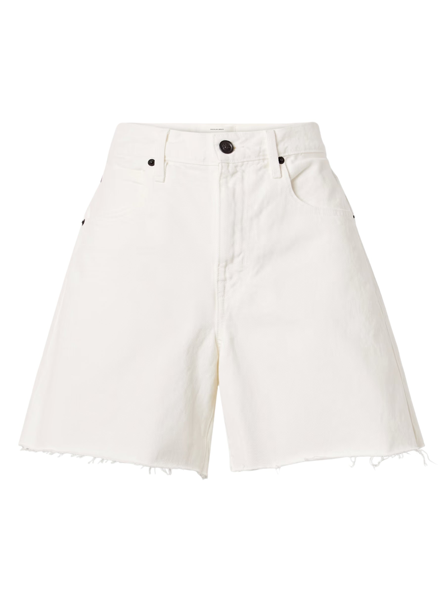 Slvrlake Sienna frayed denim shorts in white