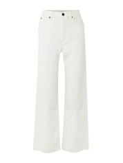 Slvrlake Grace frayed high-rise wide-leg jeans in White 