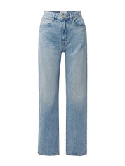 Slvrlake London high-rise straight-leg jeans in mid blue