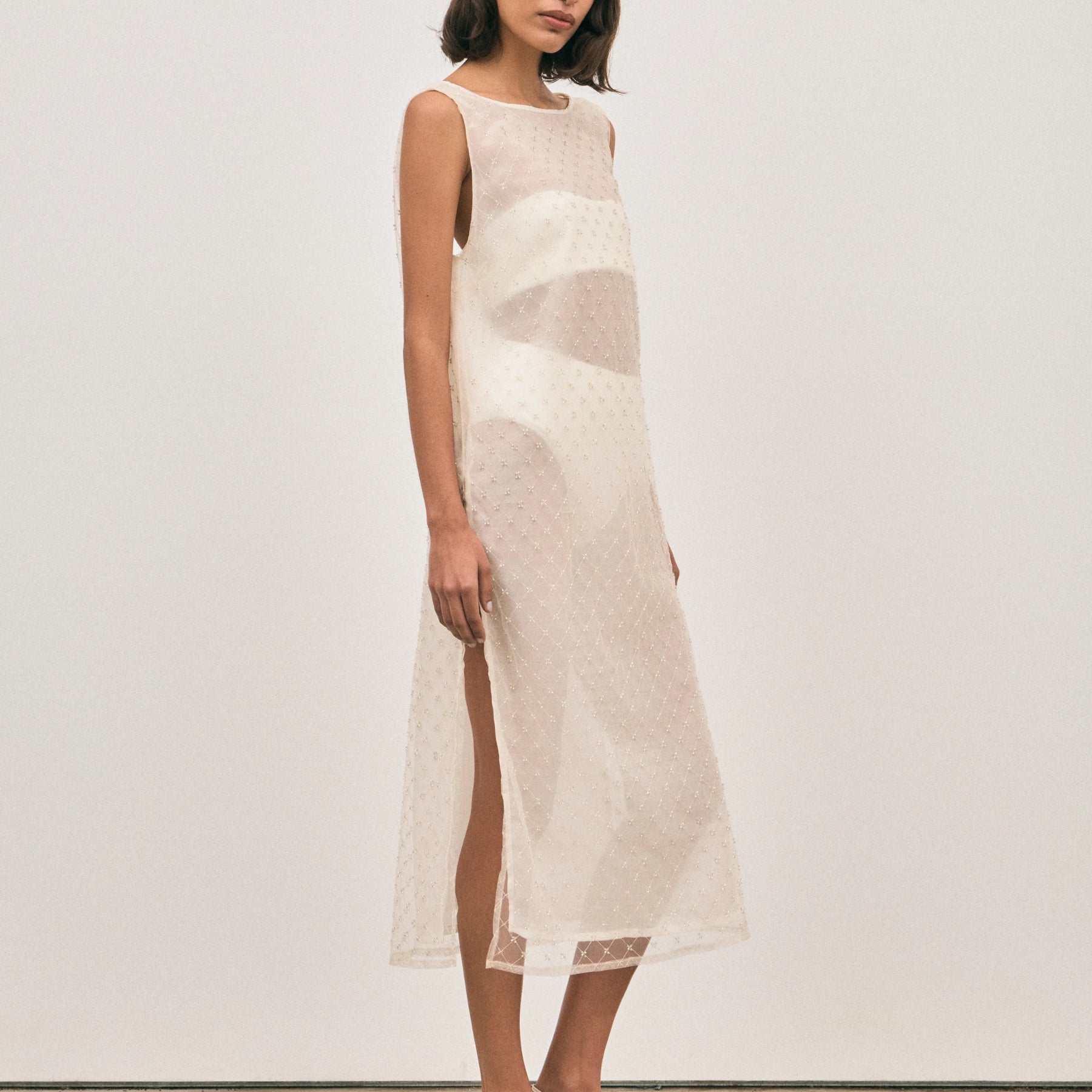 Nelson Made | Aurora Beaded Tunic - Ivory