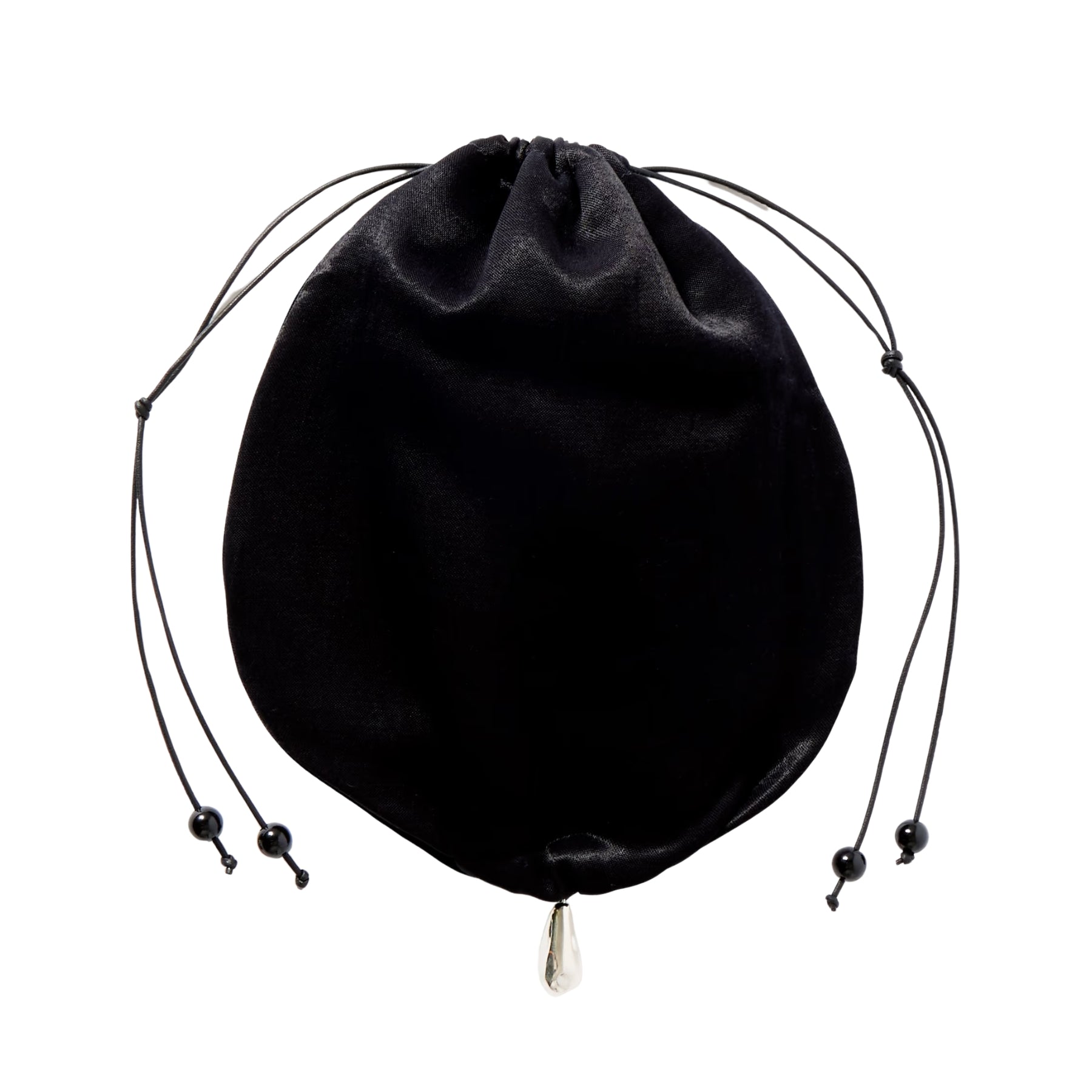 Sophie Buhai | Teardrop embellished black satin pouch