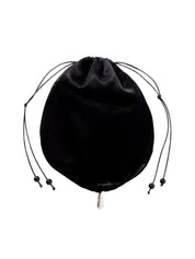 Sophie Buhai | Teardrop embellished black satin pouch