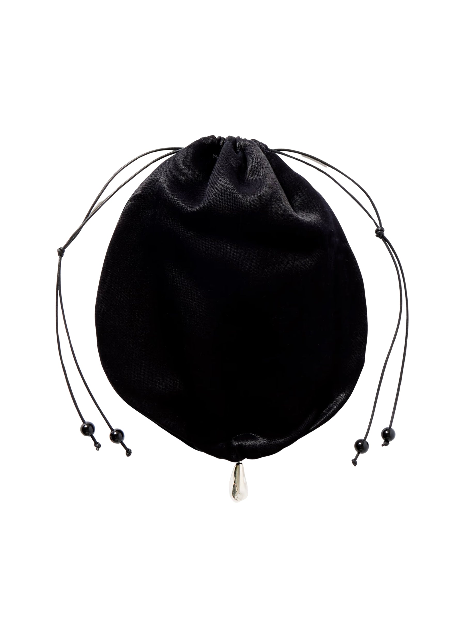 Sophie Buhai | Teardrop embellished black satin pouch