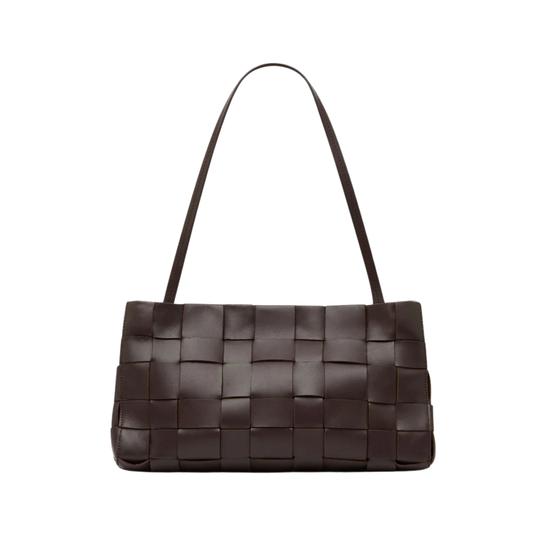 St. Agni | Slim Woven Tote - Chocolate