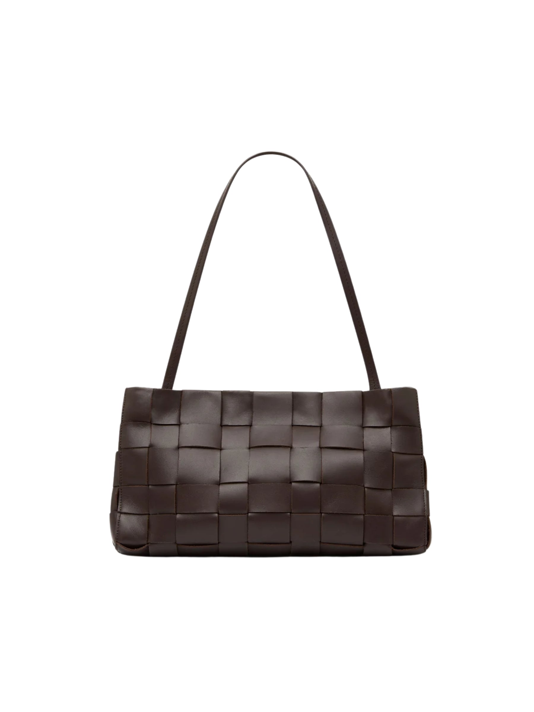 St. Agni | Slim Woven Tote - Chocolate
