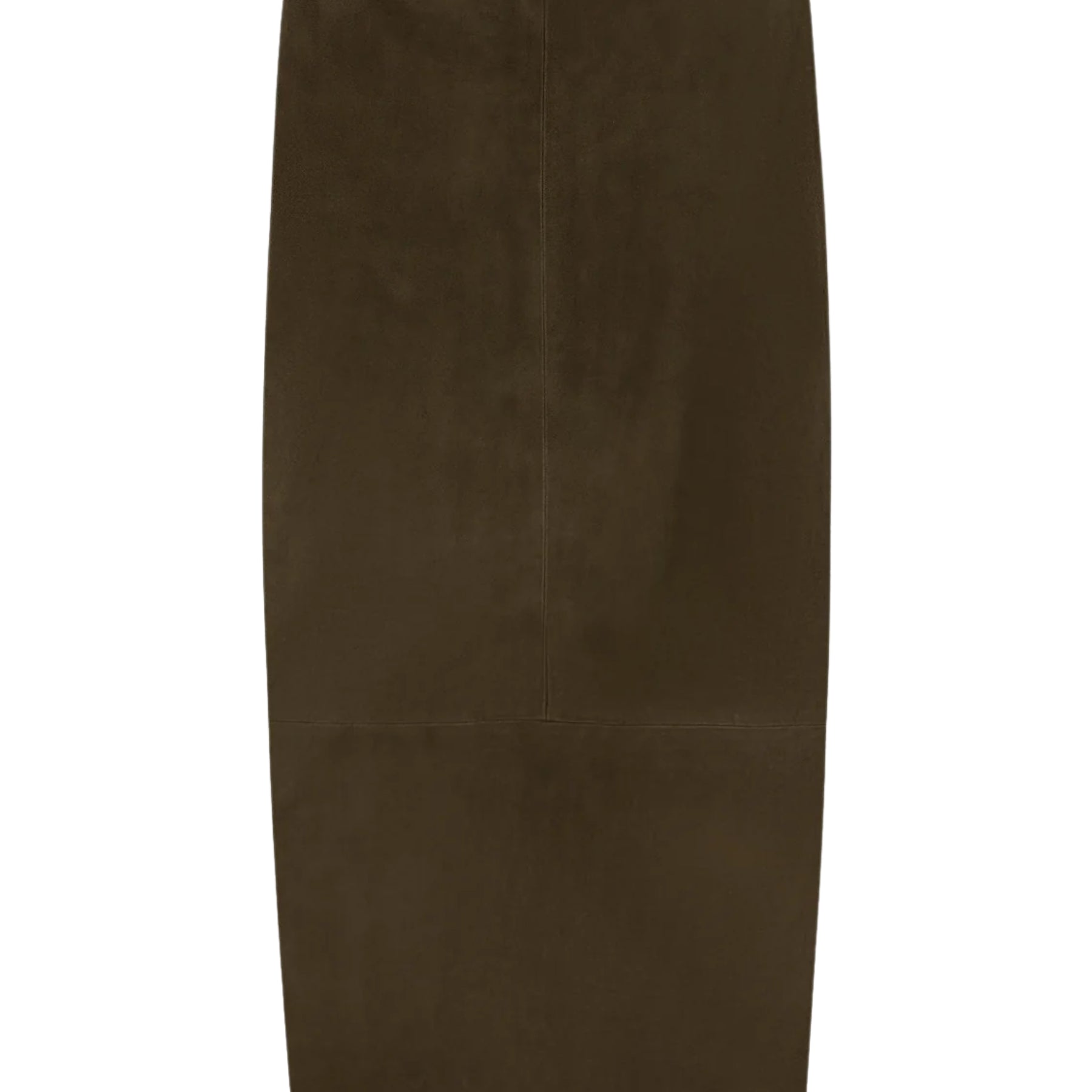 St. Agni Suede Column Skirt - Khaki