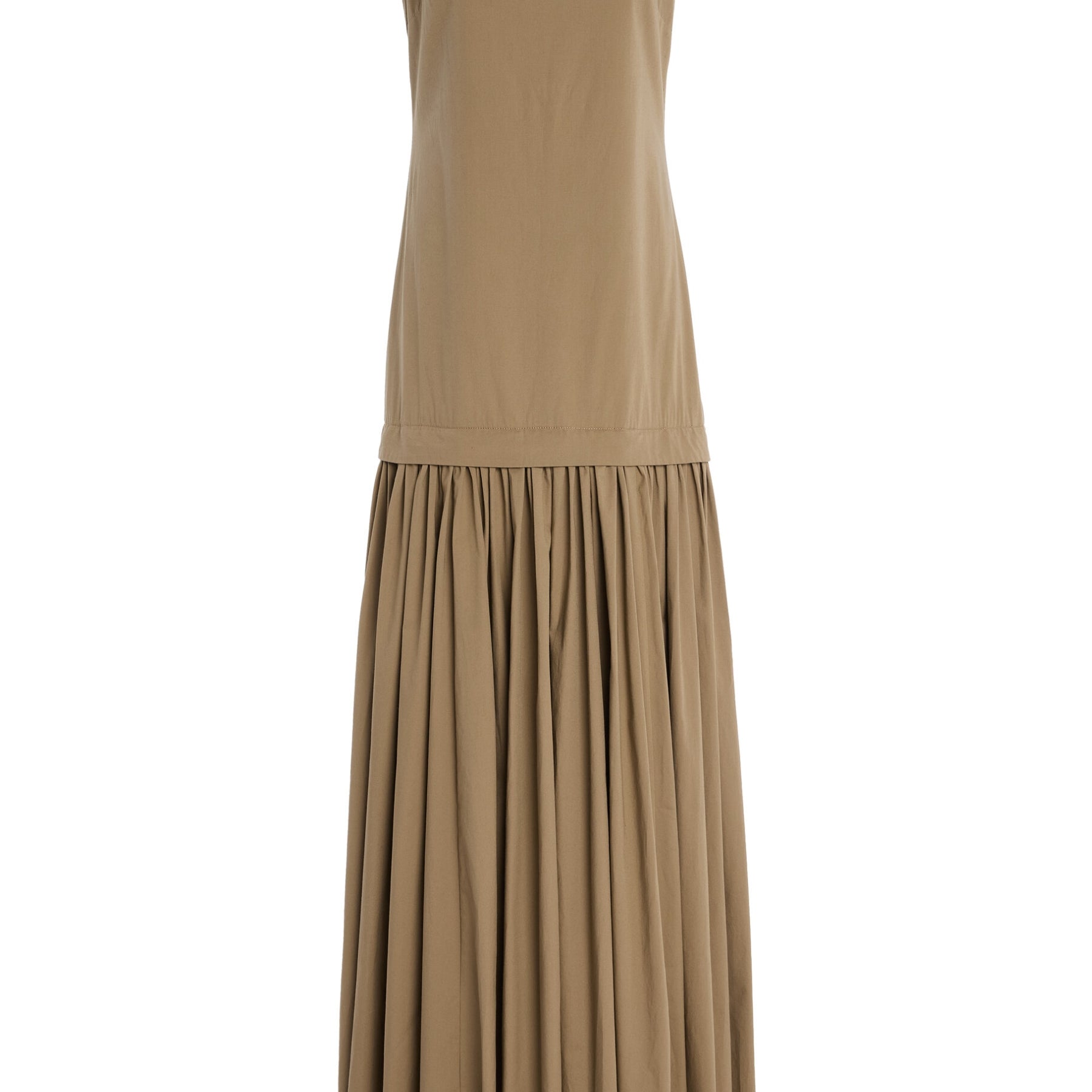 Staud | Ari Stretch-Cotton Maxi Dress in Taupe