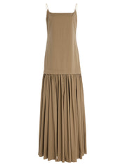 Staud | Ari Stretch-Cotton Maxi Dress in Taupe