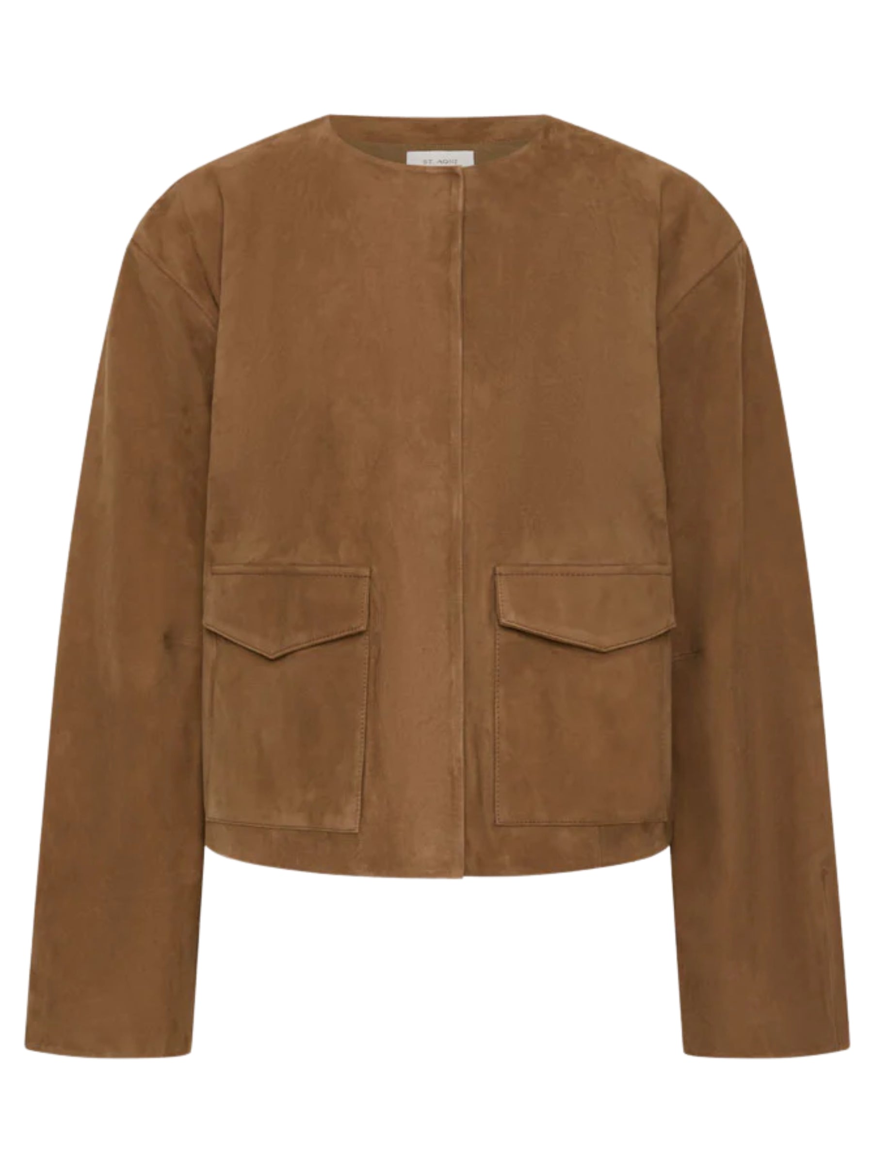 St. Agni Utility Cocoon Suede Bomber in Brown
