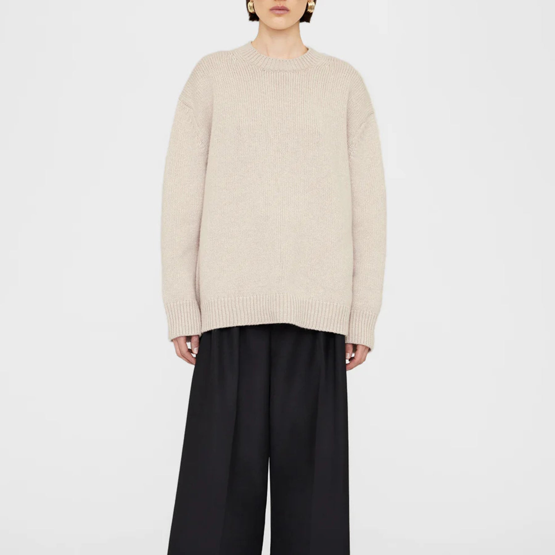 Anine Bing | Rosie Sweater in Oatmeal | The UNDONE