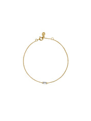 Baguette Lab Diamond Gold Chain Bracelet