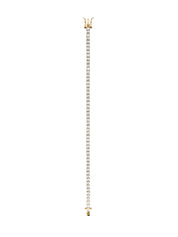 Kate 3mm Round Cut Gold Rivière Bracelet