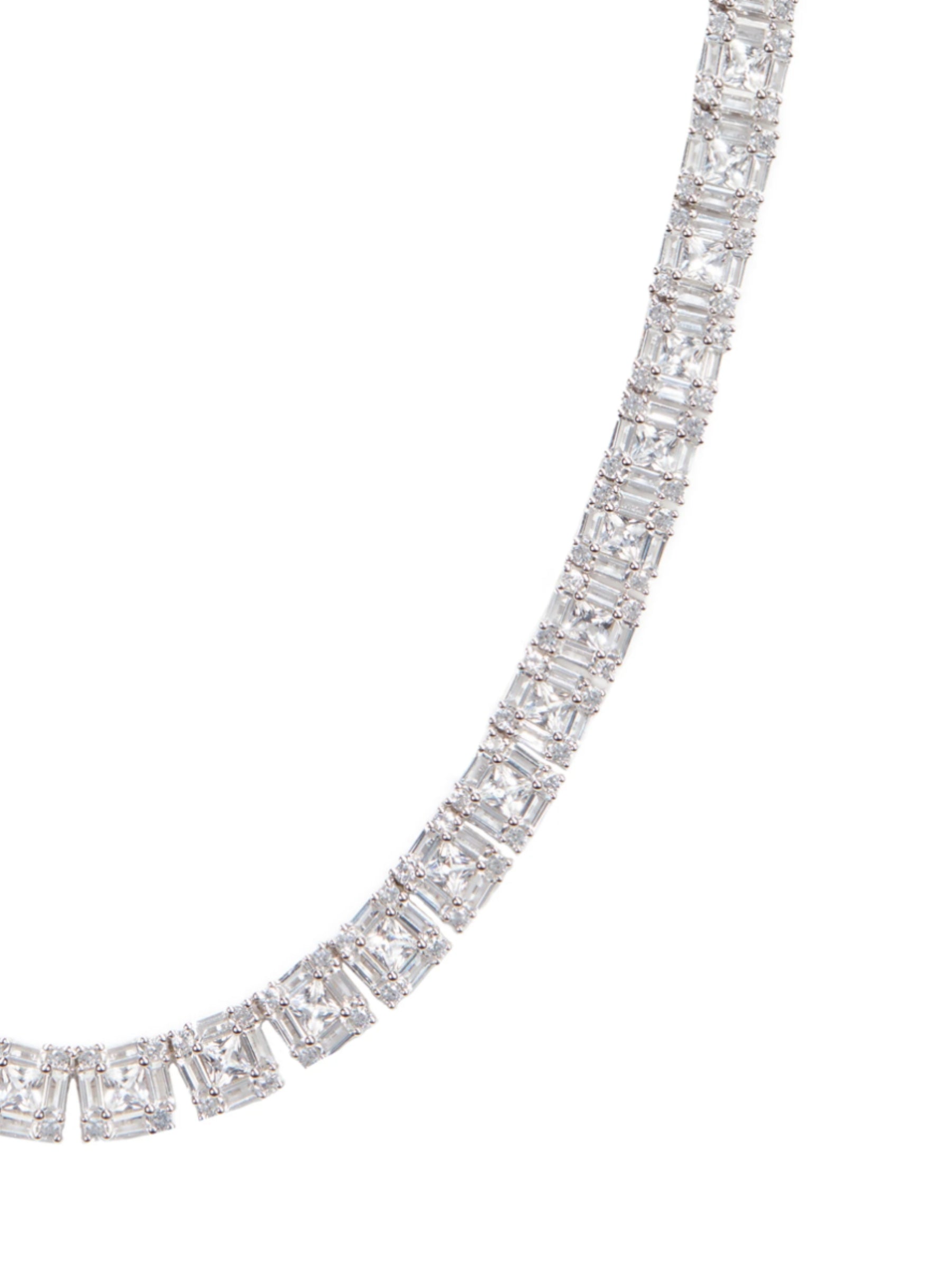 Dorsey | Lilia Collar Necklace in Sapphires and Sterling Silver | The UNDONE