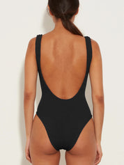 Hunza G | Square Neck Swim in Black | The UNDONE