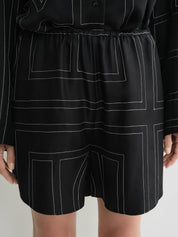 Monogram Silk Pj Shorts