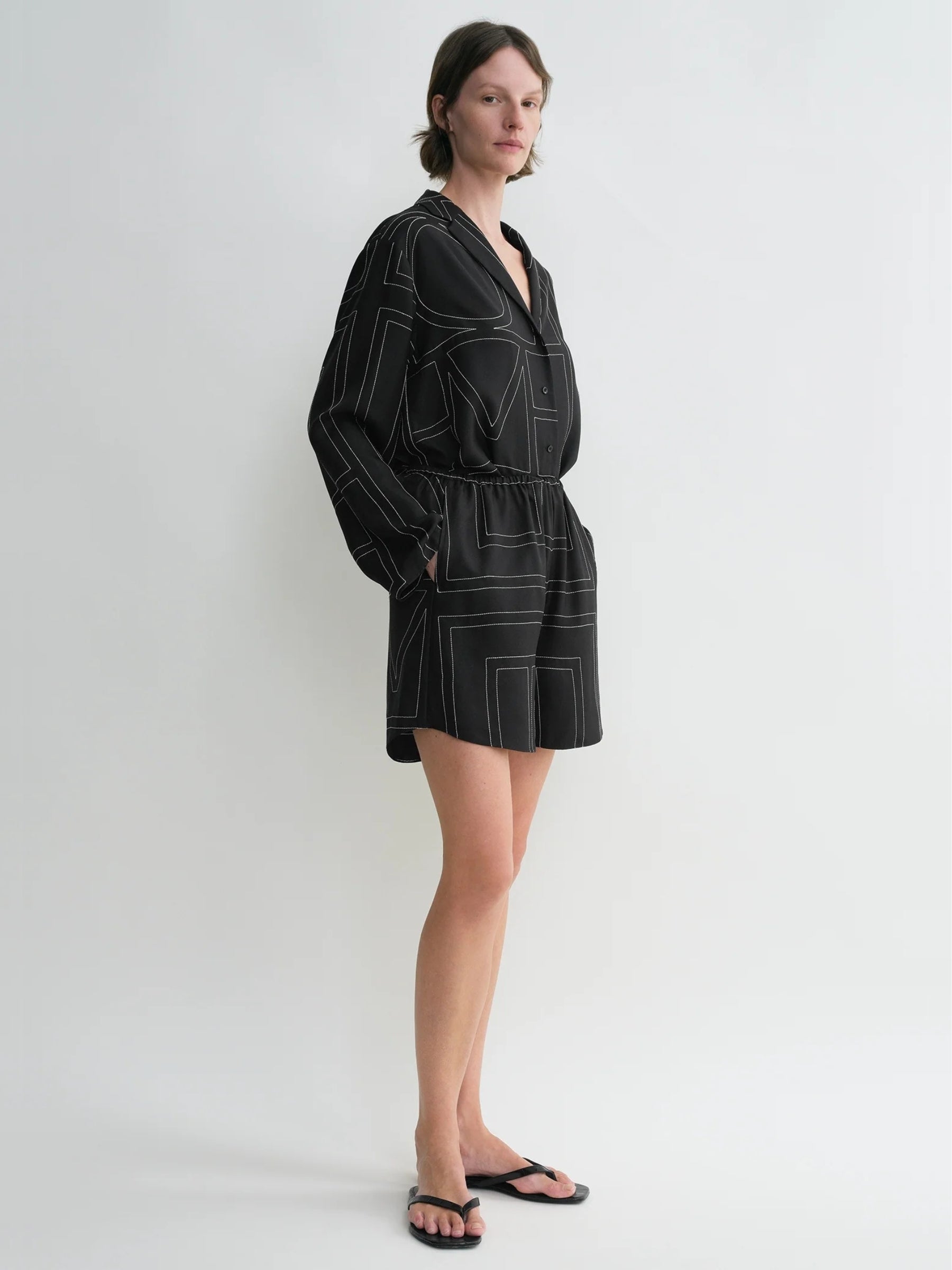 Monogram Silk Pj Shorts