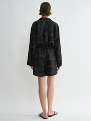 Monogram Silk Pj Shorts