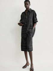 TOTEME | Classic embroidered shirt in Black | The UNDONE