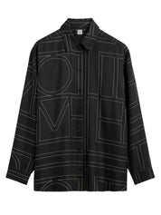 TOTEME | Classic embroidered shirt in Black | The UNDONE