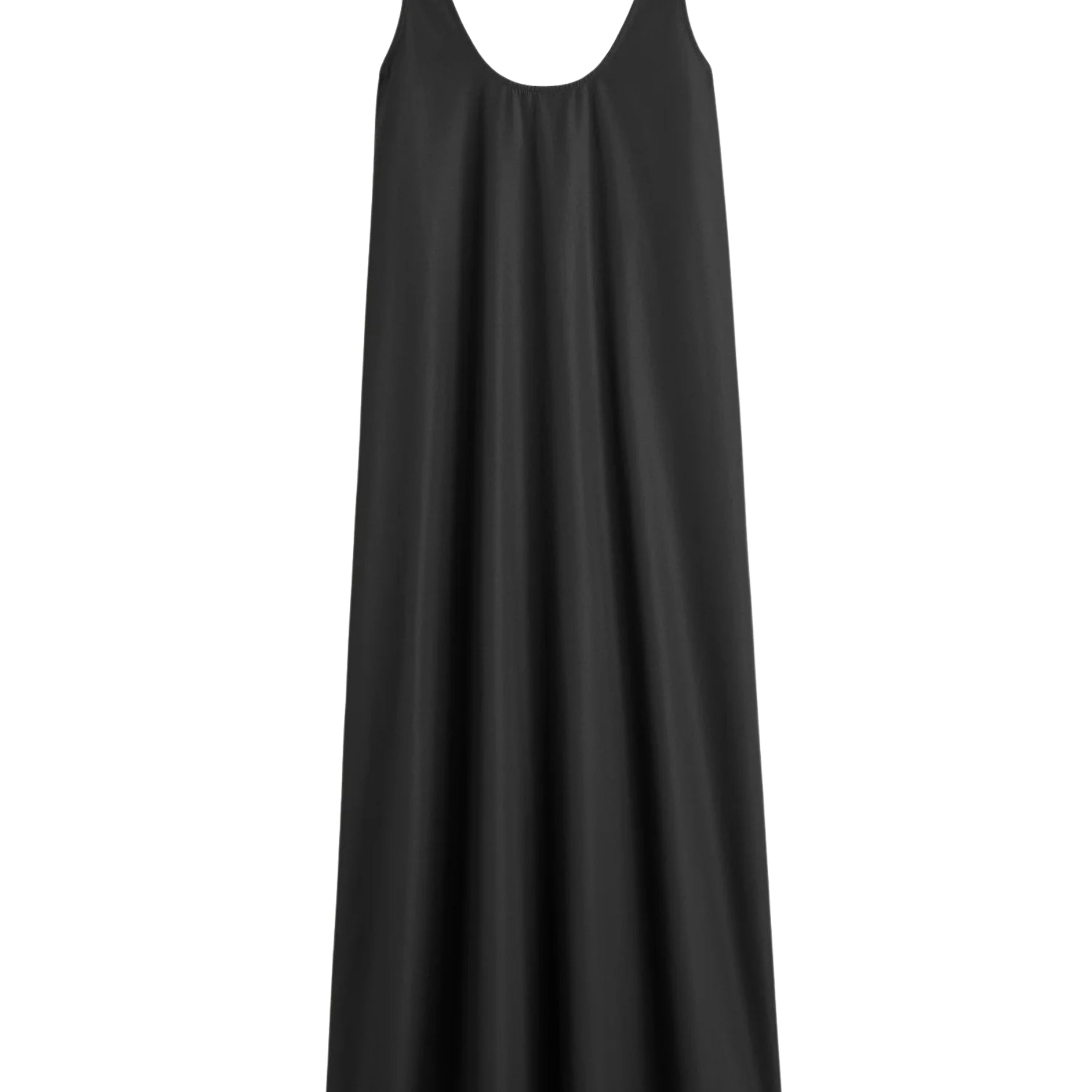 TOTEME | Scoop poplin dress in Black | The UNDONE