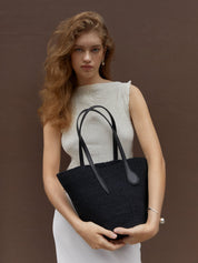 Liffner | Sisal Basket in Black | The UNDONE