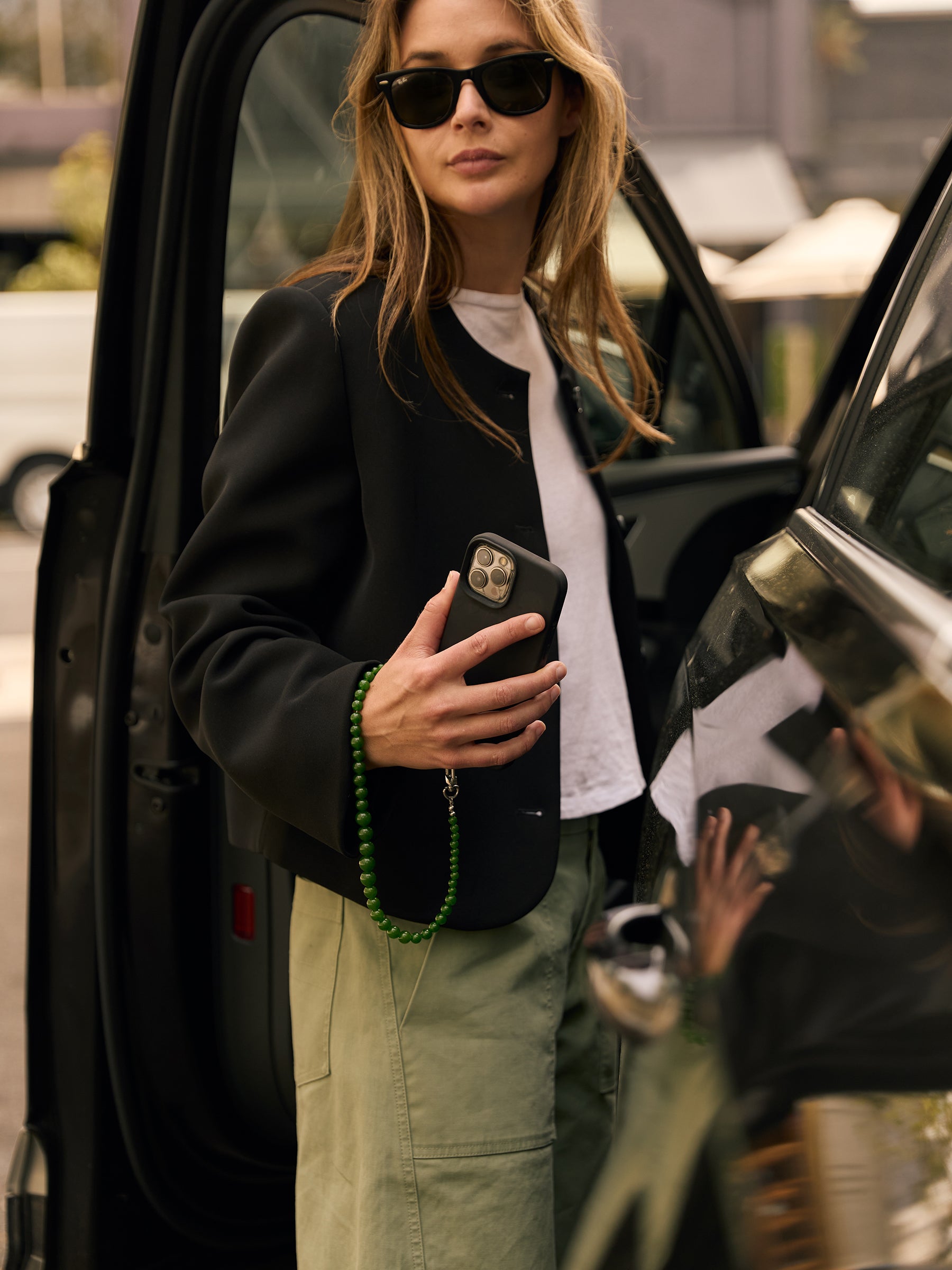 Green Jade Beaded Phone Wristlet - Functional Jewellery | The UNDONE