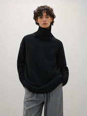 A.Emery | Gibson Funnel Knit in Black | The UNDONE