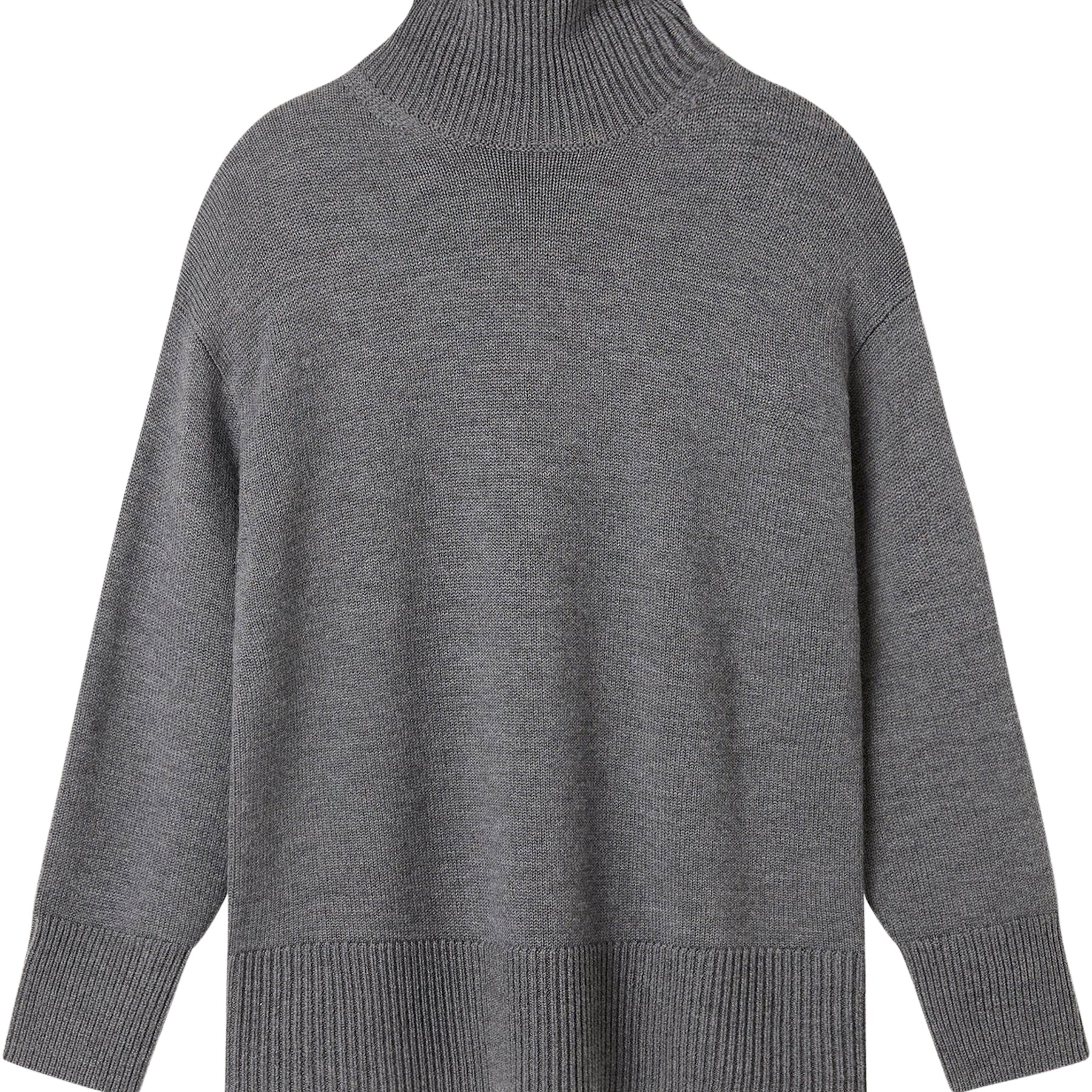A.Emery | Gibson Funnel Knit in Mid Grey Melange | The UNDONE