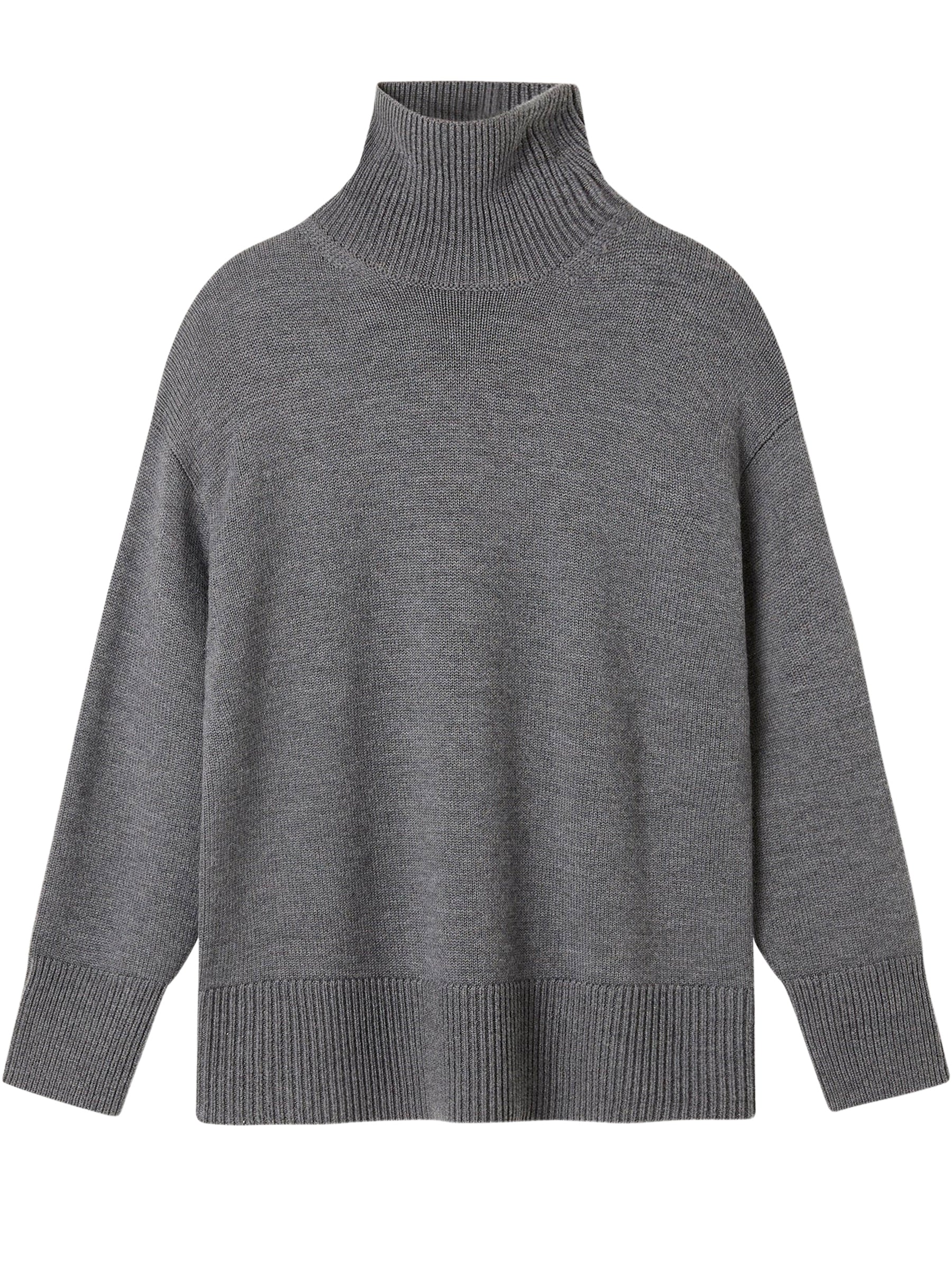 A.Emery | Gibson Funnel Knit in Mid Grey Melange | The UNDONE