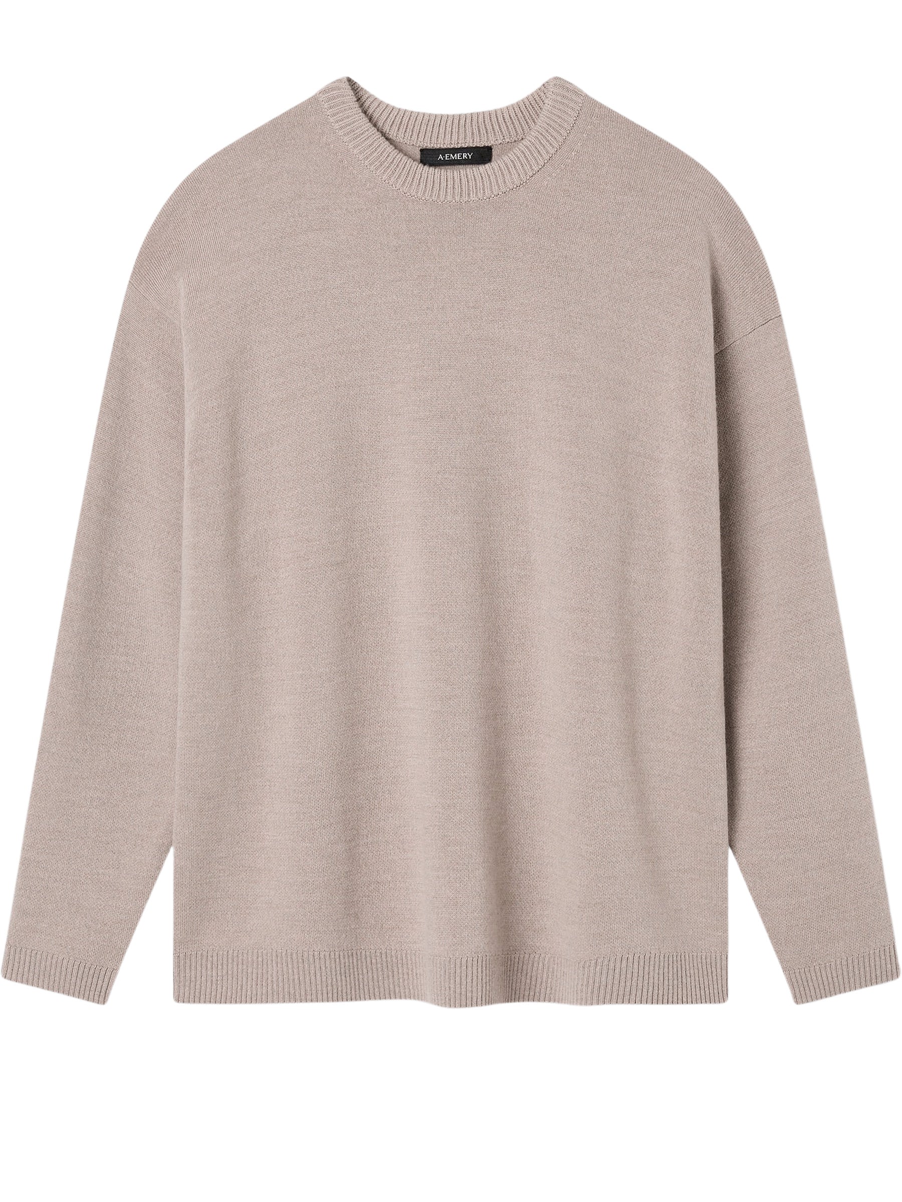 A.Emery | Reid Crew Knit in Beige Almond Melange | The UNDONE