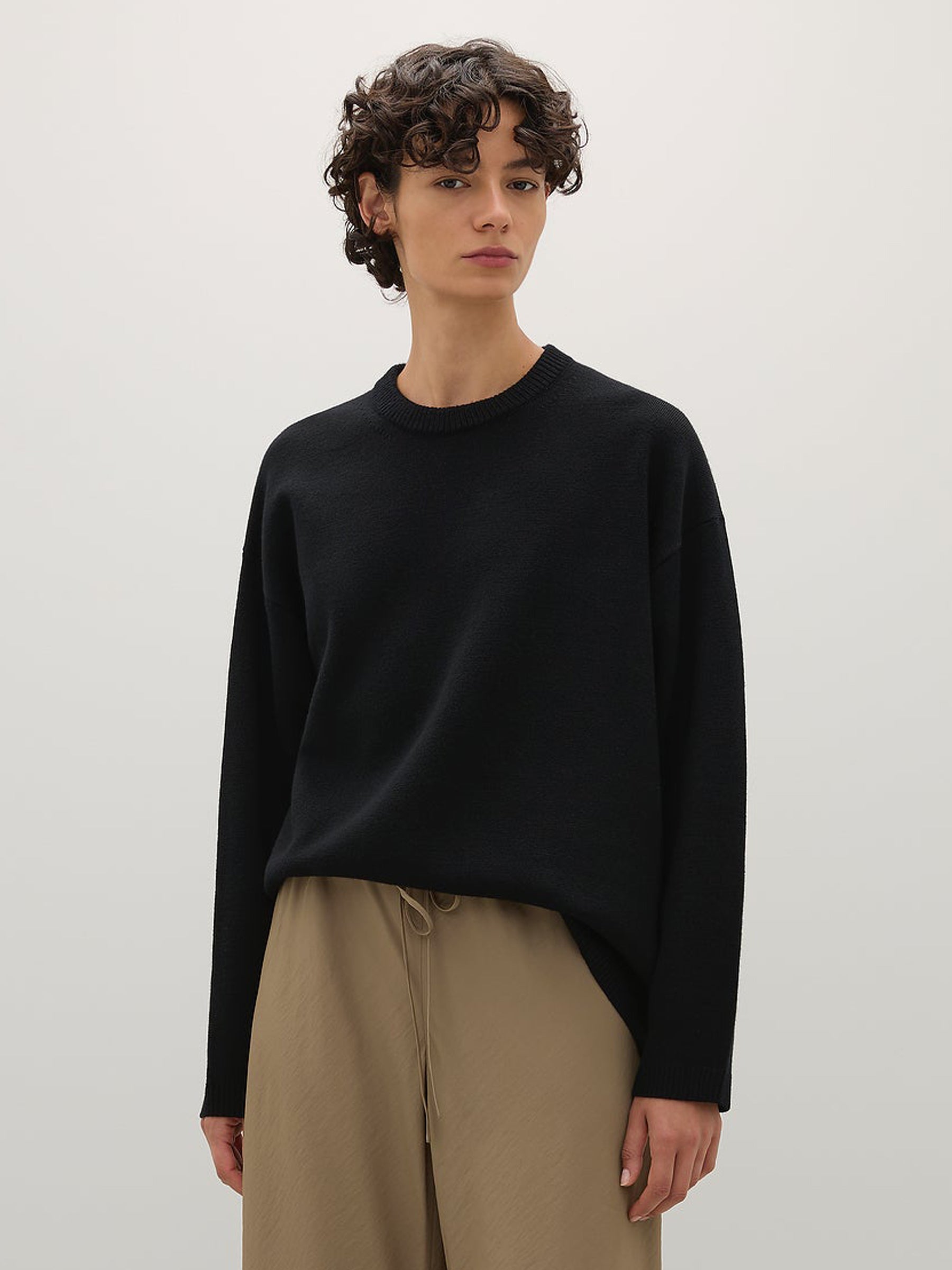 A.Emery | Reid Crew Knit in Black | The UNDONE